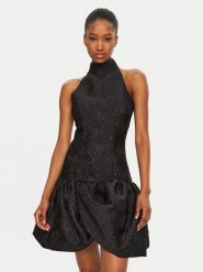 ROTATE Sukienka koktajlowa 113663100 Czarny Slim Fit. Czarne sukienki damskie ROTATE, bez wzorów, z syntetyku, wizytowe, bez kołnierzyka, bez ramiączek. Za 829.99 zł.