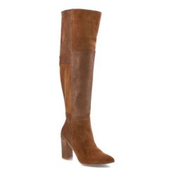 Brązowe Kozaki Damiss Eleganckie Skórzane Buty Na Obcasie. Brązowe kozaki damskie DAMISS, z aplikacjami, ze skóry, bez obcasa, na obcasie, bez zapięcia. Za 669.00 zł.
