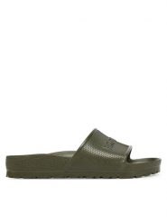 Birkenstock Klapki Barbados Eva 1028566 Khaki. Brązowe klapki męskie Birkenstock, bez wzorów, z tworzywa sztucznego, bez zapięcia. Za 149.99 zł.