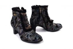 LAURA VITA 0007064 Elcodieo 224 indigo, botki damskie. Niebieskie botki damskie Laura Vita, bez wzorów, bez obcasa, na obcasie, bez zapięcia. Za 379.43 zł.