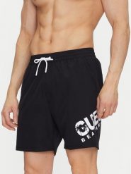 Guess Szorty kąpielowe F5GT27 WG2E2 Czarny Regular Fit. Czarne kąpielówki męskie Guess, m, z aplikacjami, z syntetyku. Za 159.99 zł.