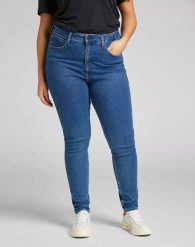 LEE SUPER HIGH SCARLETT DAMSKIE SPODNIE JEANSOWE JEANSY MID EVITA L32GPVYW 112107492. Jeansy damskie Lee, bez wzorów, z jeansu. Za 239.99 zł.