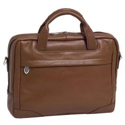 Torba skórzana unisex McKlein Bridgeport aktówka na laptopa 17 A4 brązowa. Brązowe torby na laptopa damskie bez wzorów. Za 799.00 zł.