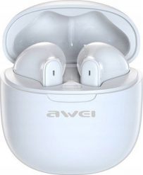 Słuchawki Awei AWEI Bluetooth 5.3 T68 ENC TWS headphones + docking station white. Białe słuchawki bezprzewodowe Awei. Za 36.08 zł.