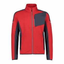 Bluza męska turystyczna CMP 31E0437. Czerwone bluzy męskie CMP, l, bez wzorów, sportowe, bez ramiączek, bez kaptura. W wyprzedaży za 279.99 zł.