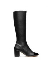 Geox Botki D Virnilisa 65 D56YYB 0KBHH C9999 Czarny. Czarne botki damskie Geox, bez wzorów, ze skóry, bez obcasa, na słupku, bez zapięcia. Za 659.99 zł.