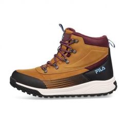 Buty do chodzenia męskie Fila Hikebooster Mid. Brązowe buty sportowe męskie Fila, bez wzorów, z materiału, za kostkę, bez zapięcia, trekkingowe. Za 424.00 zł.