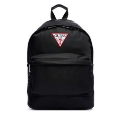 Plecak Guess. Czarne plecaki męskie Guess, z aplikacjami, sportowe. Za 264.99 zł.