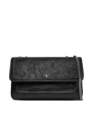Calvin Klein Jeans Torebka Chain Ew Flap Conv Chain Bag LV04K3084G Czarny. Czarne torebki do ręki damskie Calvin Klein Jeans, bez wzorów, z jeansu, bez dodatków. Za 349.99 zł.