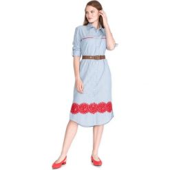 Pinko Fesa Sukienka Niebieski. Niebieskie sukienki damskie Pinko, m, bez wzorów, z bawełny, bez kołnierzyka, bez ramiączek. Za 1,432.95 zł.
