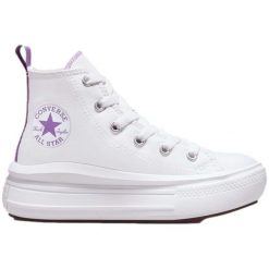 Buty Dorosły Converse Chuck Taylor Move biały. Białe obuwie sportowe damskie Converse, bez wzorów, bez zapięcia. Za 273.99 zł.
