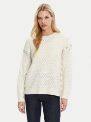 Guess Sweter W5RR13 Z3KY0 Écru Regular Fit. Swetry nierozpinane damskie Guess, s, z aplikacjami, z syntetyku, bez kołnierzyka, bez ramiączek. Za 329.99 zł.