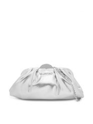 Valentino Torebka Iside VBS9YA17 Srebrny. Szare torebki do ręki damskie Valentino, bez wzorów, ze skóry, bez dodatków. Za 549.99 zł.