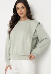Jasnozielona Bluza z Wiskozą z Podkreśloną Linią Ramion Alithra. Zielone bluzy damskie Born2be, z aplikacjami, z jeansu, casualowe, bez ramiączek, bez kaptura. Za 79.99 zł.