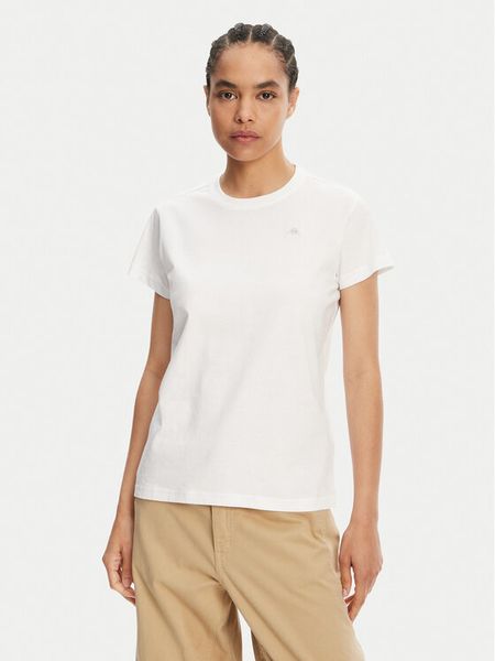 Robe di Kappa T-Shirt Katie 62115RW Biały Regular Fit. Białe t-shirty damskie Robe di Kappa, xl, bez wzorów, z bawełny, bez kołnierzyka, bez ramiączek. Za 119.99 zł.