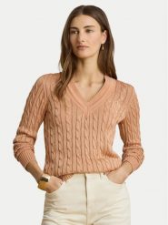 LAUREN RALPH LAUREN Sweter Meren 200888795012 Różowy Regular Fit. Czerwone swetry nierozpinane damskie Lauren Ralph Lauren, l, bez wzorów, z wiskozy, bez kołnierzyka, bez ramiączek. Za 949.99 zł.