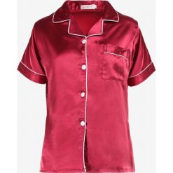 Bordowy 2-Częściowy Komplet Piżamowy Ismaea. Czerwone piżamy damskie Born2be, z aplikacjami, z satyny, bez ramiączek. Za 39.99 zł.