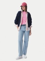 Tommy Jeans Bluza Flag DW0DW22834 Granatowy Boxy Fit. Niebieskie bluzy damskie Tommy Jeans, m, bez wzorów, z bawełny, bez ramiączek, bez kaptura. Za 449.99 zł.