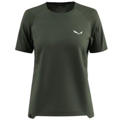 T-shirt damski Salewa Puez Hybrid. Zielone t-shirty damskie Salewa, m, bez wzorów, z materiału, retro, bez kołnierzyka, bez ramiączek. Za 414.00 zł.