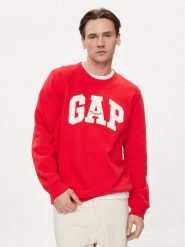 Gap Bluza 852079-08 Czerwony Regular Fit. Czerwone bluzy męskie GAP, m, bez wzorów, z bawełny, bez ramiączek, bez kaptura. W wyprzedaży za 99.99 zł.