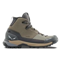 Damskie buty trekkingowe Salewa Puez Leather Mid PTX. Brązowe obuwie trekkingowe damskie Salewa, z materiału, bez zapięcia. Za 932.55 zł.