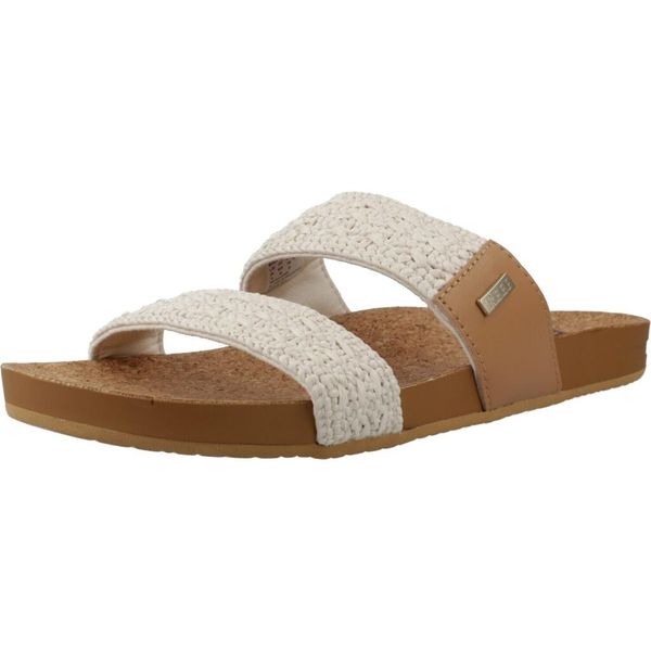 Sandały REEF W CUSHION VISTA Biały. Białe sandały damskie Reef, bez wzorów, z tkaniny, bez obcasa, bez zapięcia. Za 186.99 zł.