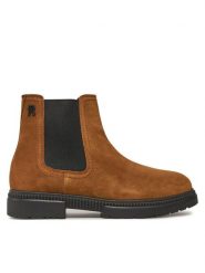 Tommy Hilfiger Sztyblety Casual Cleated Suede Chelsea FM0FM05037 Brązowy. Brązowe botki męskie Tommy Hilfiger, bez wzorów, ze skóry, casualowe, bez obcasa, bez zapięcia. Za 719.99 zł.