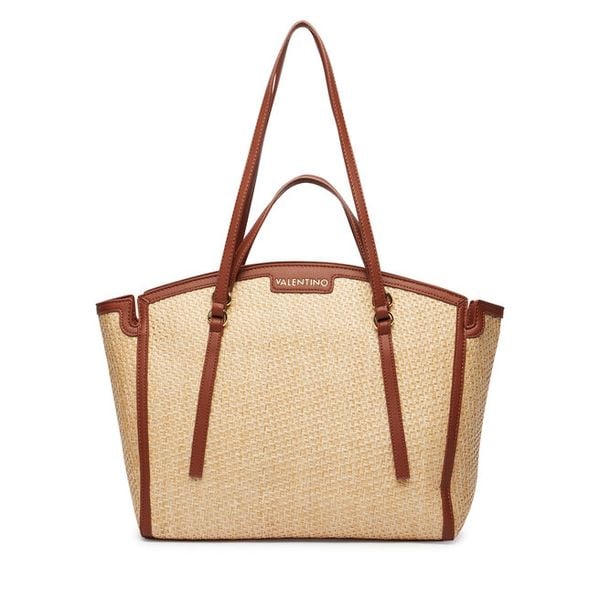 Torebka Valentino. Brązowe shopperki damskie Valentino, bez wzorów, bez dodatków. Za 522.99 zł.