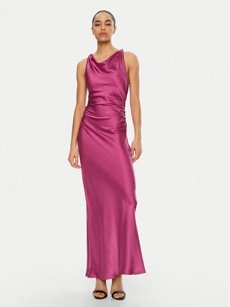 Please Sukienka koktajlowa A12NXO6000 Różowy Slim Fit. Czerwone sukienki damskie Please, l, bez wzorów, z syntetyku, wizytowe, bez kołnierzyka, bez ramiączek. Za 249.99 zł.