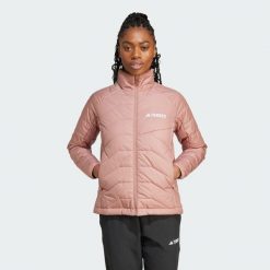 Kurtka Terrex Multi Synthetic Insulated. Czerwone kurtki sportowe damskie Adidas, s, bez wzorów, z materiału, bez ramiączek, bez kaptura, trekkingowe. Za 599.00 zł.