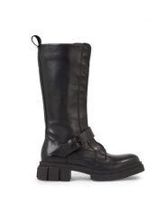 Tommy Hilfiger Kozaki Cool Monochromatic Bikerboot FW0FW07338 Czarny. Czarne kozaki damskie Tommy Hilfiger, bez wzorów, ze skóry, bez obcasa, na płaskiej podeszwie, bez zapięcia. Za 1,099.00 zł.