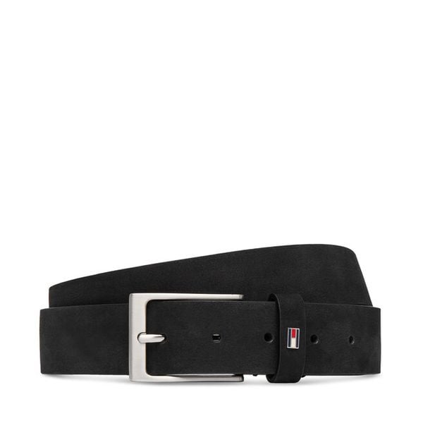Pasek Tommy Hilfiger. Czarne paski męskie Tommy Hilfiger, z nubiku. Za 249.99 zł.