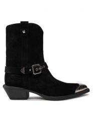 PINKO Kowbojki Tex 08 SD0197P002 Czarny. Czarne botki damskie Pinko, bez wzorów, ze skóry, bez obcasa, na płaskiej podeszwie, bez zapięcia. Za 2,049.00 zł.