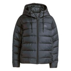 Damska kurtka z kapturem adidas Essentials Climawarm 3 stripes. Czarne kurtki sportowe damskie Adidas, m, bez wzorów, z materiału, bez ramiączek, z kapturem, do piłki nożnej, ClimaWarm (Adidas). Za 427.99 zł.