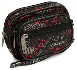 Saszetka na pasek do spodni czarna Loren S02-600D-3. Czarne saszetki i nerki męskie Loren, z tkaniny. Za 9.80 zł.