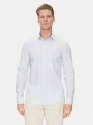 Calvin Klein Koszula K10K114301 Błękitny Slim Fit. Niebieskie koszule męskie Calvin Klein, m, bez wzorów, z bawełny, bez kołnierzyka, bez ramiączek. Za 219.99 zł.