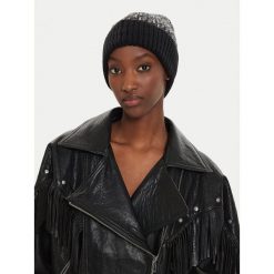 Czapka Calvin Klein. Czarne czapki damskie Calvin Klein, na zimę, bez wzorów. Za 269.99 zł.