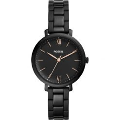 Zegarek FOSSIL - Jacqueline ES4511 Black/Black. Czarne zegarki damskie FOSSIL, z materiału, ze stali. W wyprzedaży za 439.00 zł.