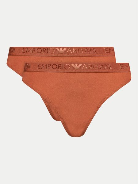 Emporio Armani Underwear Komplet stringów 163333 4R235 01656 Brązowy. Brązowe majtki damskie Emporio Armani Underwear, z syntetyku. Za 159.99 zł.