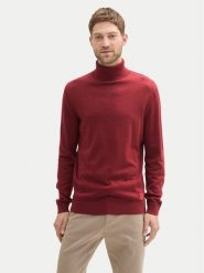 Tom Tailor Golf 1042456 Czerwony Regular Fit. Czerwone swetry męskie Tom Tailor, m, bez wzorów, z bawełny, bez kołnierzyka, bez ramiączek. Za 89.99 zł.