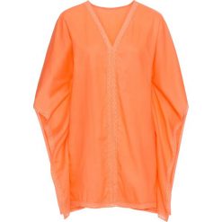 Szeroka tunika bonprix nektarynka. Brązowe tuniki damskie bonprix, bez wzorów, bez ramiączek. Za 44.99 zł.