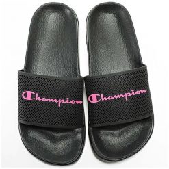 Klapki damskie Champion Slide Daytona. Czarne klapki damskie Champion, bez wzorów, bez obcasa, bez zapięcia. Za 109.00 zł.
