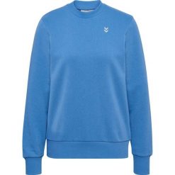 Damska bluza z okrągłym dekoltem Hummel Pulse. Niebieskie bluzy damskie Hummel, bez wzorów, casualowe, bez ramiączek, bez kaptura. Za 181.00 zł.