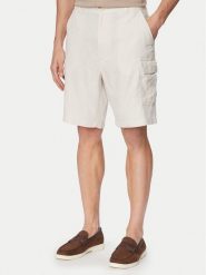 Calvin Klein Jeans Szorty materiałowe LV04RF610G Beżowy jasny Regular Fit. Brązowe szorty męskie Calvin Klein Jeans, bez wzorów, z bawełny. Za 409.99 zł.