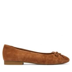 Baleriny MICHAEL Michael Kors. Brązowe balerinki damskie MICHAEL Michael Kors, bez wzorów, bez obcasa, bez zapięcia. Za 609.99 zł.