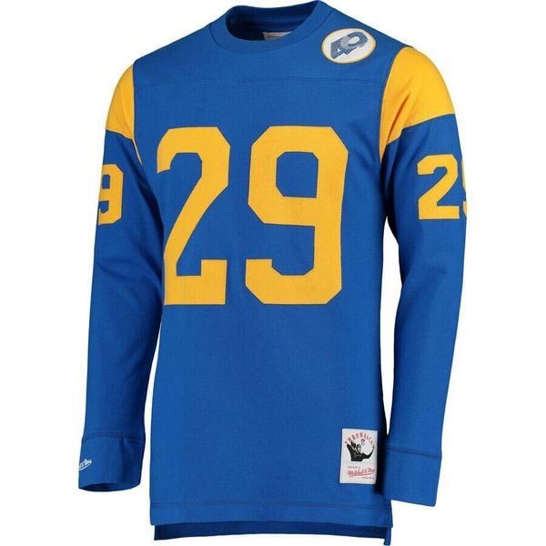 Bluza Mitchell & Ness Ls Los Angeles Rams. Niebieskie bluzy męskie Mitchell & Ness, m, bez wzorów, bez ramiączek, bez kaptura. Za 467.00 zł.