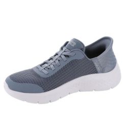 Buty do chodzenia damskie Skechers Blu Go Walk. Niebieskie obuwie sportowe damskie Skechers, bez wzorów, z materiału, bez zapięcia, trekkingowe. Za 299.00 zł.