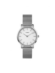 Timex Zegarek Transcend TW2Y10200 Srebrny. Szare, analogowe zegarki damskie Timex, srebrne. Za 379.99 zł.