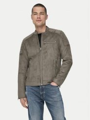 Only & Sons Kurtka z imitacji skóry Gus 22029650 Beżowy Regular Fit. Brązowe kurtki męskie Only & Sons, l, bez wzorów, ze skóry, bez kaptura. Za 159.99 zł.