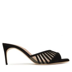 Klapki MALONE SOULIERS. Czarne klapki damskie MALONE SOULIERS, bez wzorów, bez obcasa, bez zapięcia. Za 1,609.00 zł.